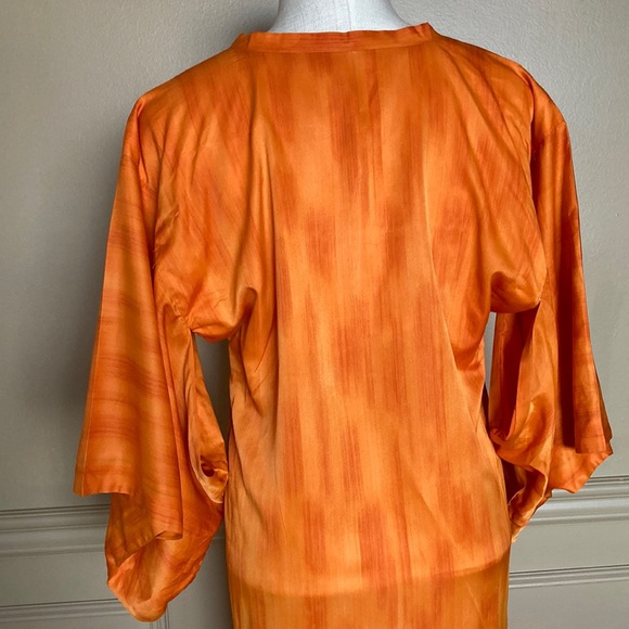 Burnt orange homemade kimono snap dress - Picture 2 of 11